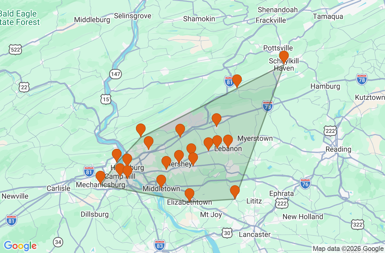 Hershey Taxidermy service area across Dauphin, Lebanon, Cumberland and northern Lancaster County